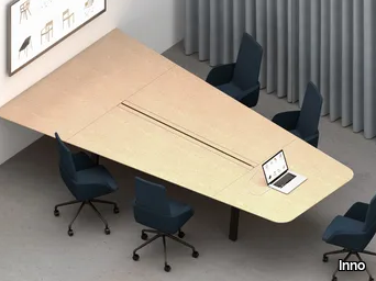 IN-TENSIVE VISIO - Modular multimedia wooden meeting table _ Inno