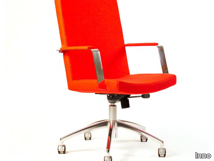 MEETING - Swivel chair with armrests with castors _ Inno