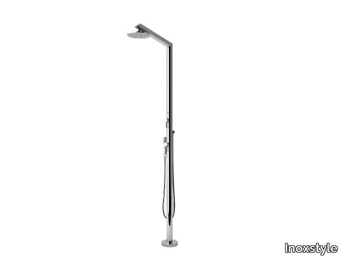 TECNO MMT BEAUTY - Stainless steel outdoor shower with hand shower _ Inoxstyle