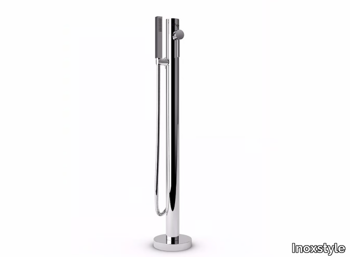 TELEFONO M - Stainless steel outdoor shower with hand shower _ Inoxstyle