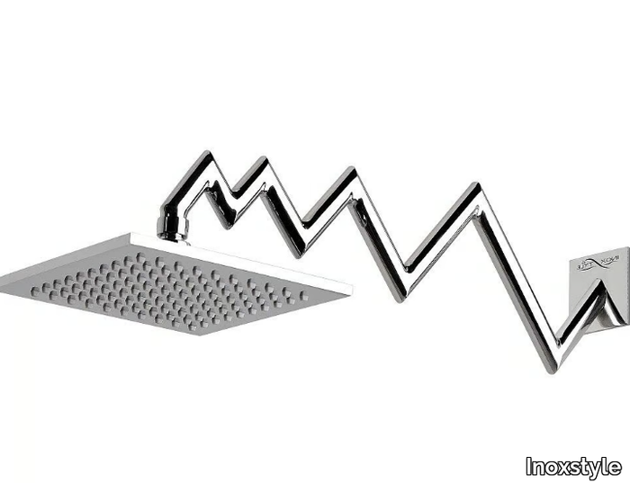 ZIG STYLO - Wall-mounted stainless steel outdoor shower _ Inoxstyle