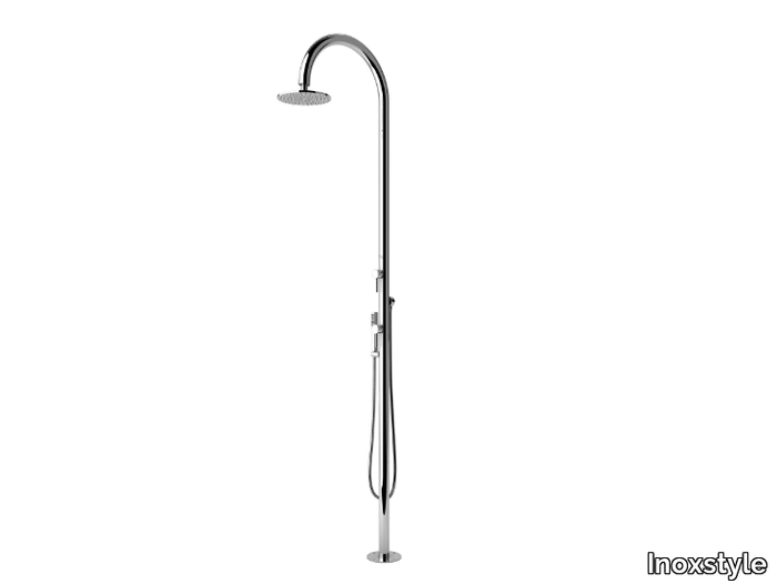 SOLE 48 MMT BEAUTY - Stainless steel outdoor shower with hand shower _ Inoxstyle