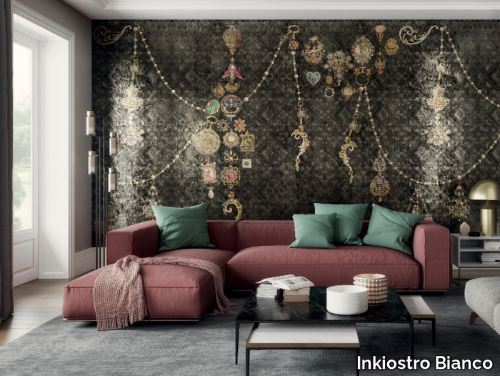 GIOIELLI - Gold leaf wallpaper _ Inkiostro Bianco