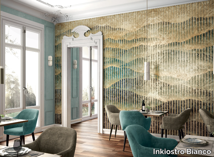 ORIENTE - Landscape gold leaf wallpaper _ Inkiostro Bianco