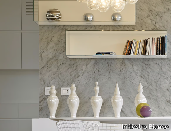 WHITE MARBLE - Panoramic marble effect wallpaper _ Inkiostro Bianco