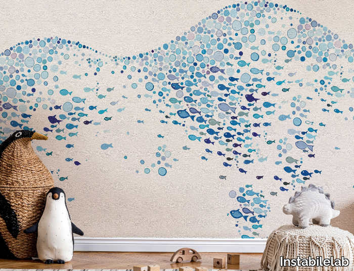 COLOR FISH - Motif kids wallpaper _ Instabilelab