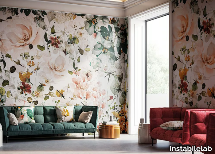 JARDIN - Wallpaper with floral pattern _ Instabilelab