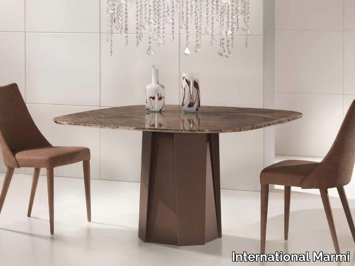 DIBLA - Dark Emperador marble table _ International Marmi