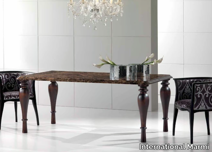 PUNTOVITA - Rectangular marble table _ International Marmi