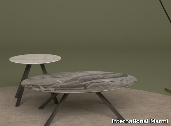 ARES - Oval marble coffee table for living room _ International Marmi