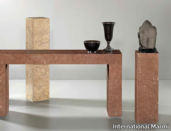 ERMETE - Rectangular Rojo Alicante marble console table _ International Marmi