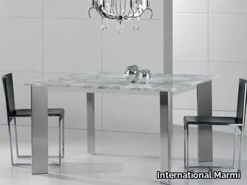 ACAB - Square Calacatta marble table _ International Marmi