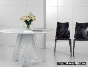 AURELIO - Round Carrara marble table _ International Marmi