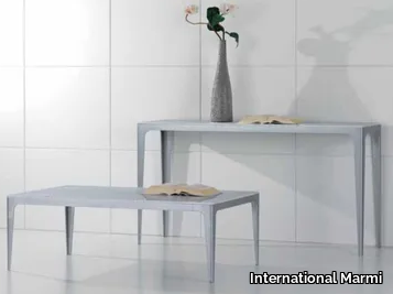 CARTESIO - Rectangular Carrara marble console table _ International Marmi