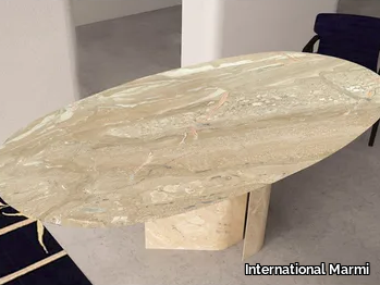 ERSE - Oval marble table _ International Marmi