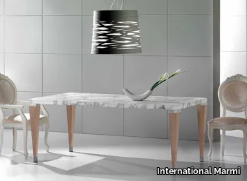 PAPAGIN - Rectangular Calacatta marble table _ International Marmi