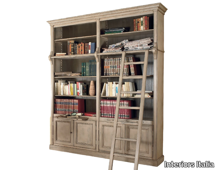 PR314 - Open solid wood bookcase _ Interiors Italia