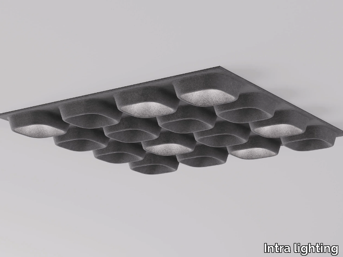 PYRYMYD DECO - Recycled material acoustic panel / lamp _ Intra lighting