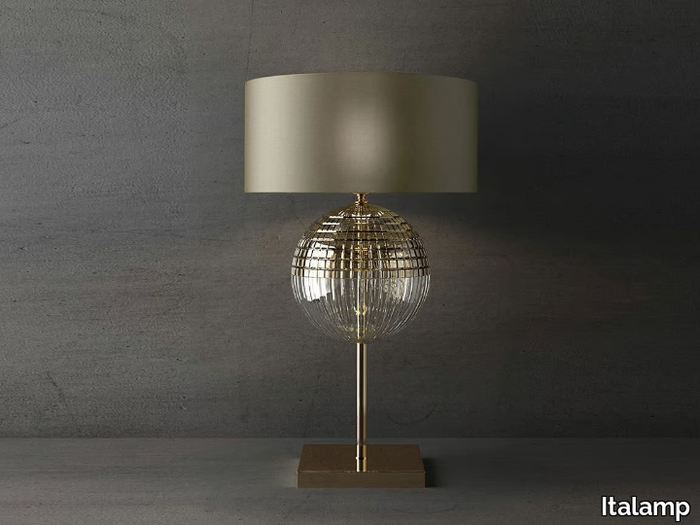 BRIGITTA - Indirect light crystal and metal table lamp _ Italamp