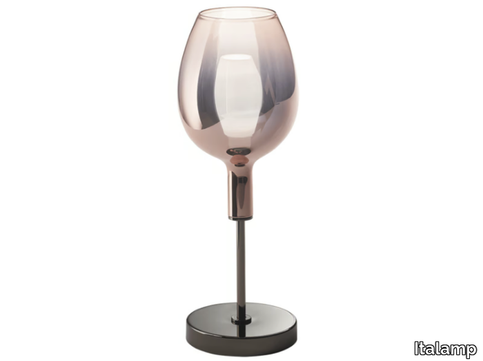 ROSÈ CORDLESS - LED glass table lamp _ Italamp