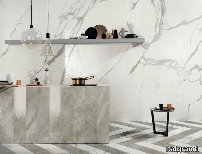 MARBLE EXPERIENCE STATUARIO LUX - Porcelain stoneware wall/floor tiles with marble effect _ Italgraniti