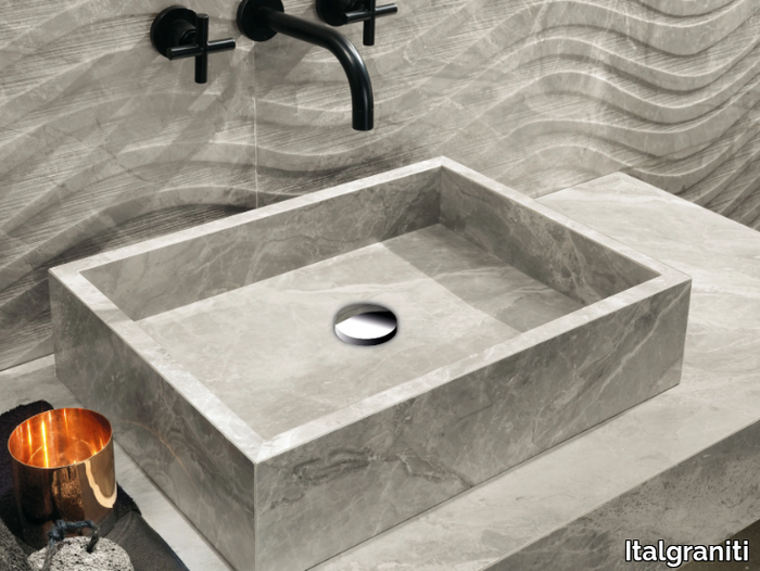 BASIN - Countertop rectangular porcelain stoneware washbasin _ Italgraniti