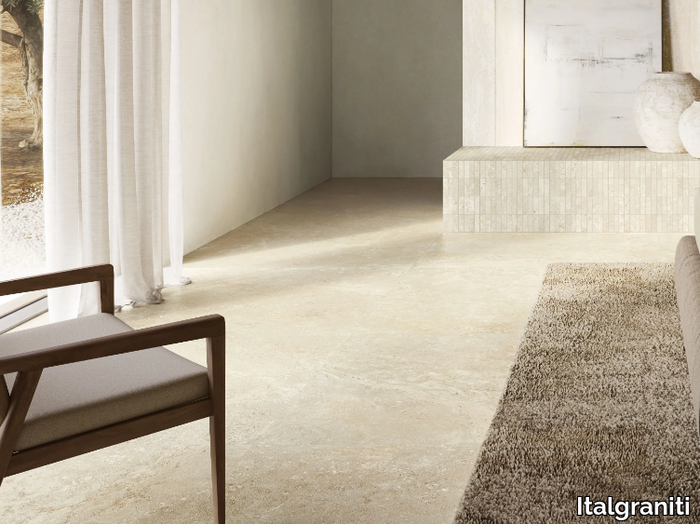 I TRAVERTINI BEIGE CROSS CUT - Porcelain stoneware wall/floor tiles with travertine effect _ Italgraniti