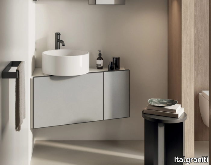 PIANOANGLE.80 - Wall-mounted vanity unit _ Italgraniti