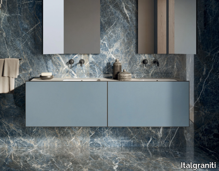 PIANOLOW.180 - Wall-mounted vanity unit with integrated washbasin _ Italgraniti