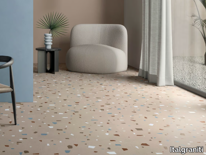 NUANCES CIPRIA COCCIO - Porcelain stoneware wall/floor tiles terrazzo effect _ Italgraniti