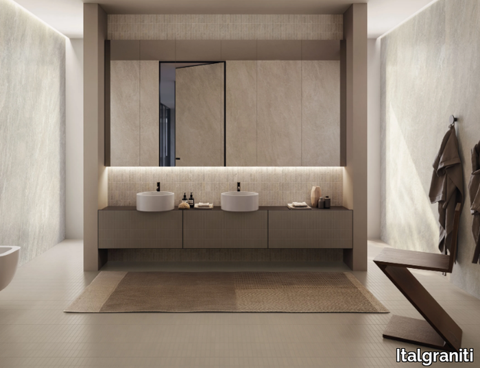 ORIGINS WHITE - Porcelain stoneware wall/floor tiles with stone effect _ Italgraniti