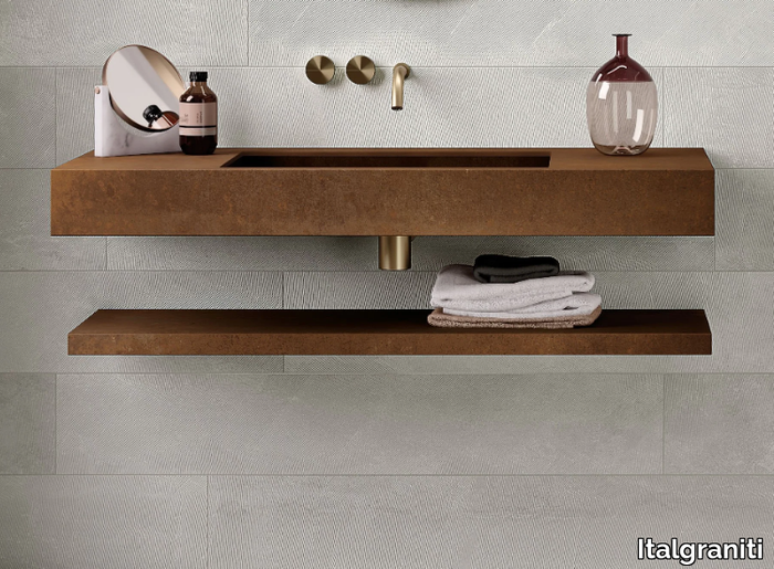 CUT - Porcelain stoneware bathroom wall shelf _ Italgraniti