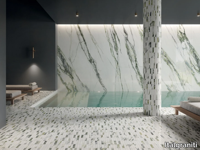 CHARM EXPERIENCE CALACATTA GREEN - Porcelain stoneware wall/floor tiles with marble effect _ Italgraniti