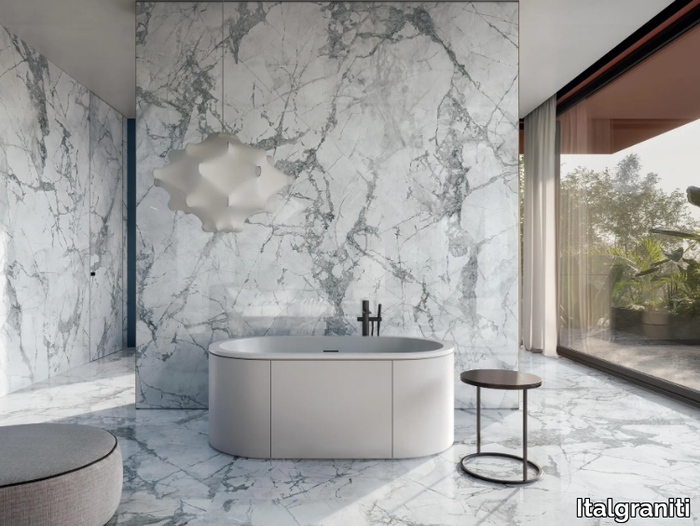 CHARM EXPERIENCE INVISIBLE GREY - Porcelain stoneware wall/floor tiles with marble effect _ Italgraniti