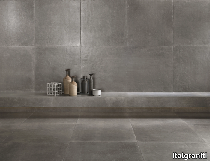 ICÔNE BLEU GRIS - Porcelain stoneware wall/floor tiles with stone effect _ Italgraniti