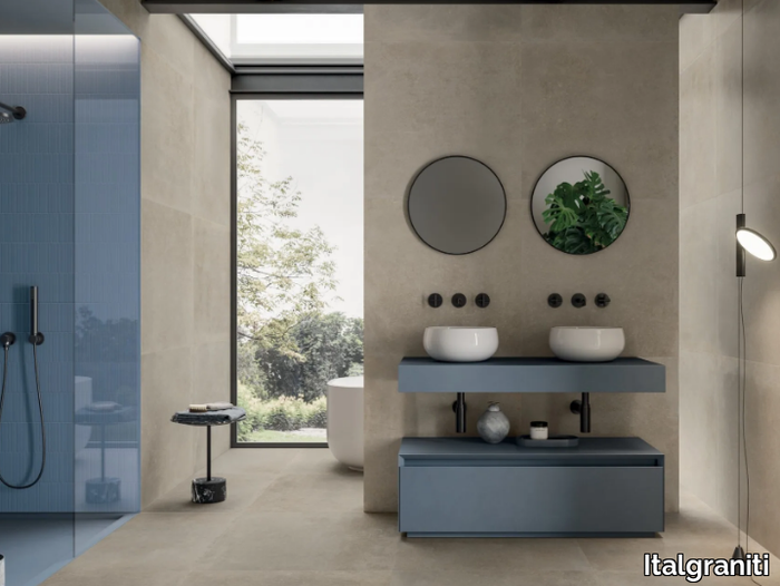 ICÔNE BLEU AMANDE - Porcelain stoneware wall/floor tiles with stone effect _ Italgraniti