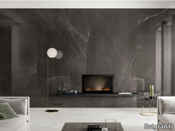 LUX EXPERIENCE PIETRA GREY - Porcelain stoneware wall/floor tiles with marble effect _ Italgraniti