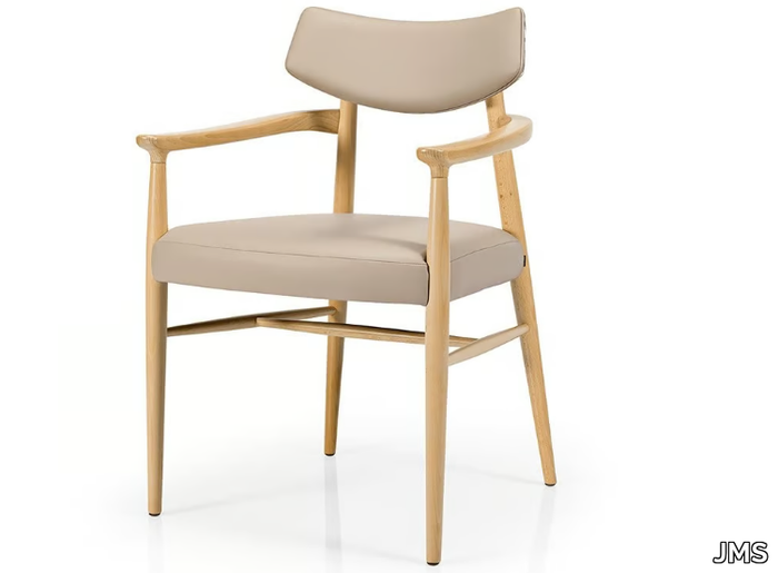 BIZU M1131UU - Upholstered wooden chair with armrests _ JMS