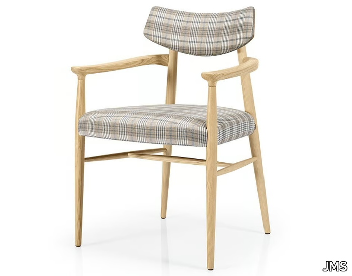 BIZU M1131UUW - Upholstered wooden chair with armrests _ JMS