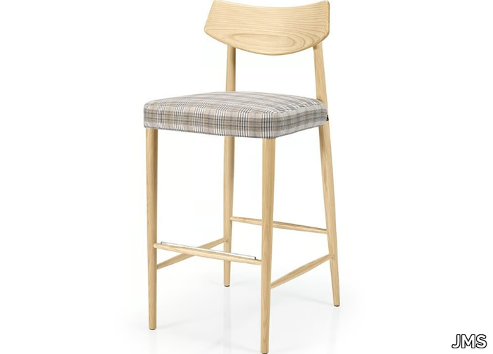 BIZU M1132UW - Upholstered wooden barstool _ JMS