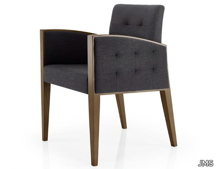 CASSIS - Tufted fabric chair with armrests _ JMS