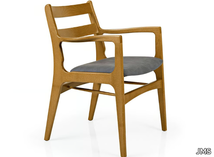 GEMMA M1083C - Wooden chair with armrests _ JMS