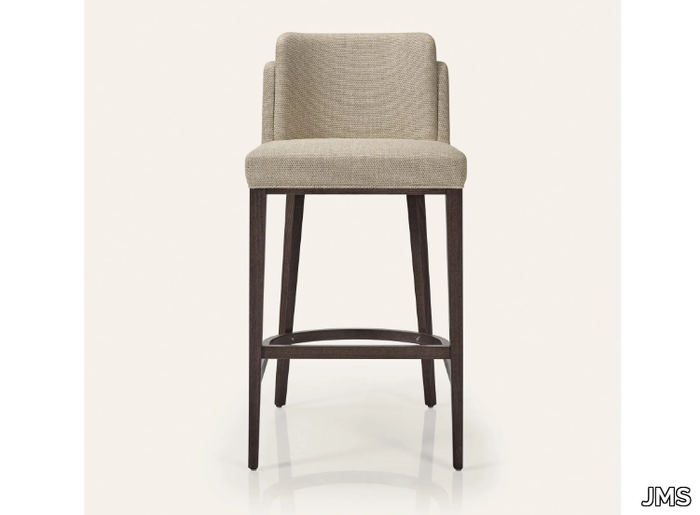 AGGY M1174 - High fabric stool with back _ JMS