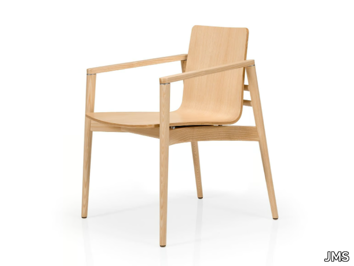 AVA M1168W - Beech chair with armrests _ JMS