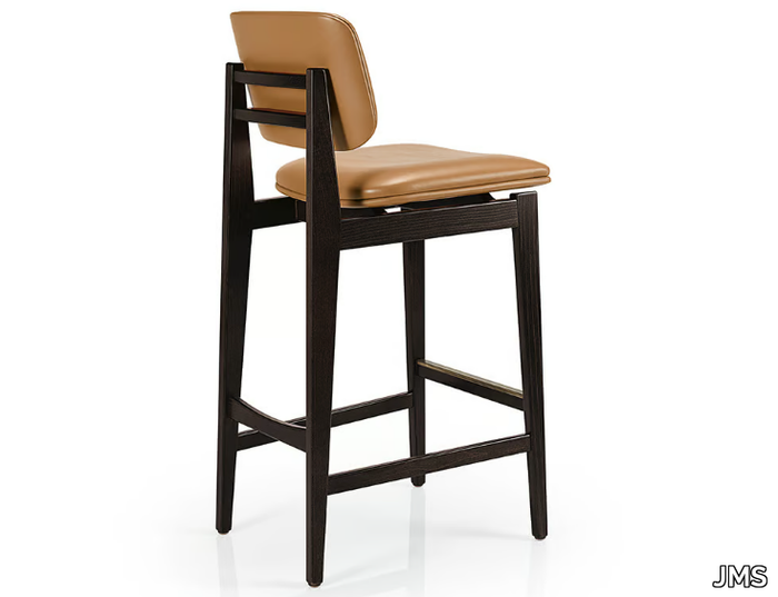 SHANNA M1060UUST - Leather barstool with footrest _ JMS