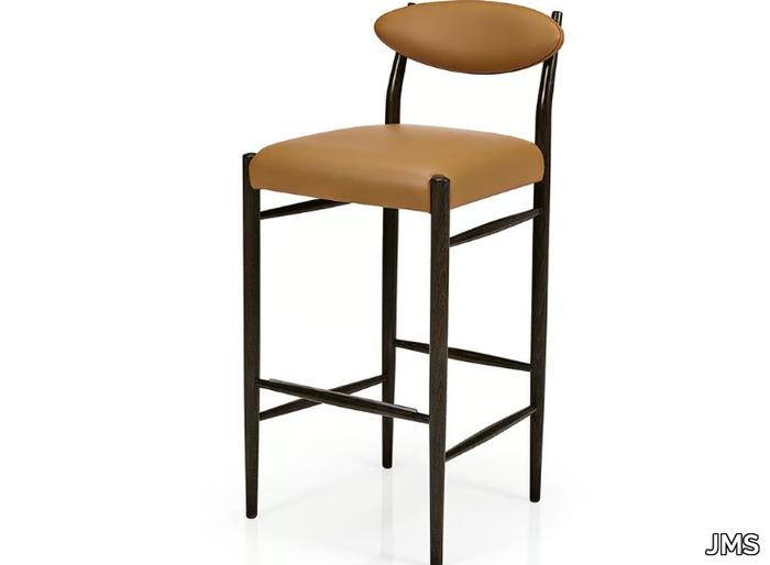 WINK M1128UU - Upholstered wooden barstool with footrest _ JMS