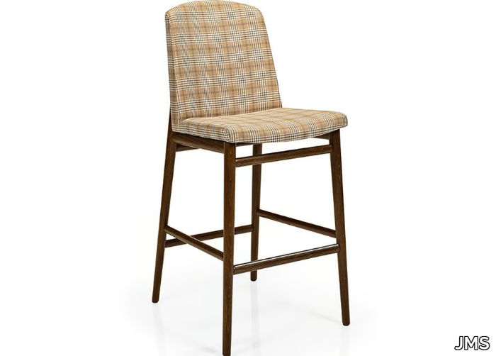 ZOE M1144ST - Upholstered wooden barstool with footrest _ JMS