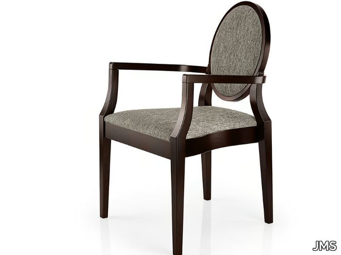 MONOLISA - Stackable fabric chair with armrests _ JMS