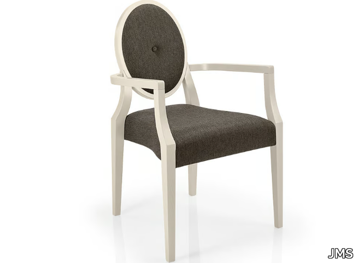 MONOLISA - Stackable fabric chair with armrests _ JMS