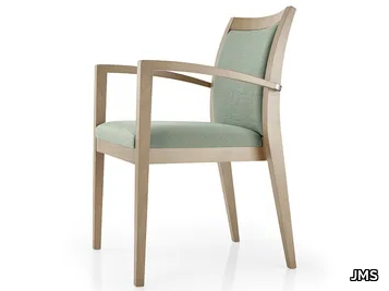 CASSIS - Stackable leather chair with armrests _ JMS